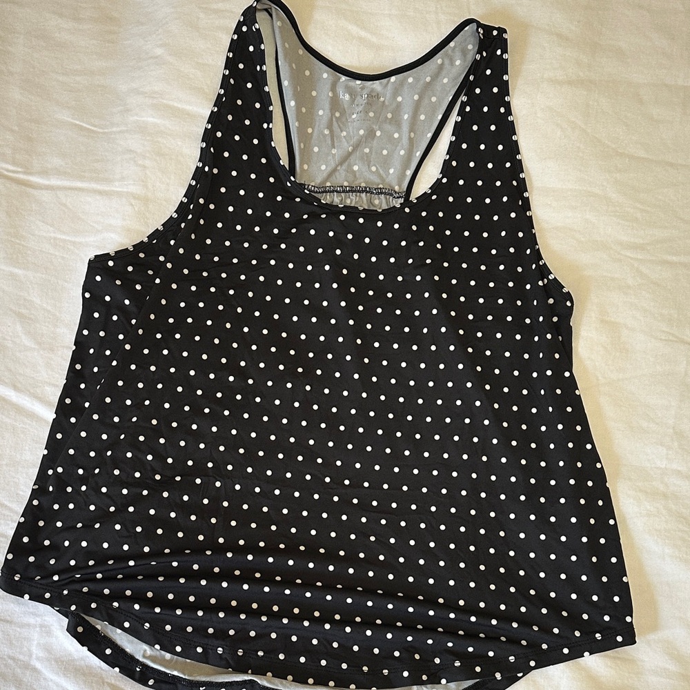 Kate Spade Black Tank Top with White Dots
